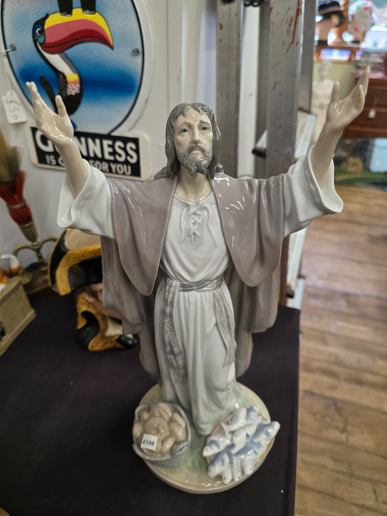 Lladro Jesus with bead and fish
