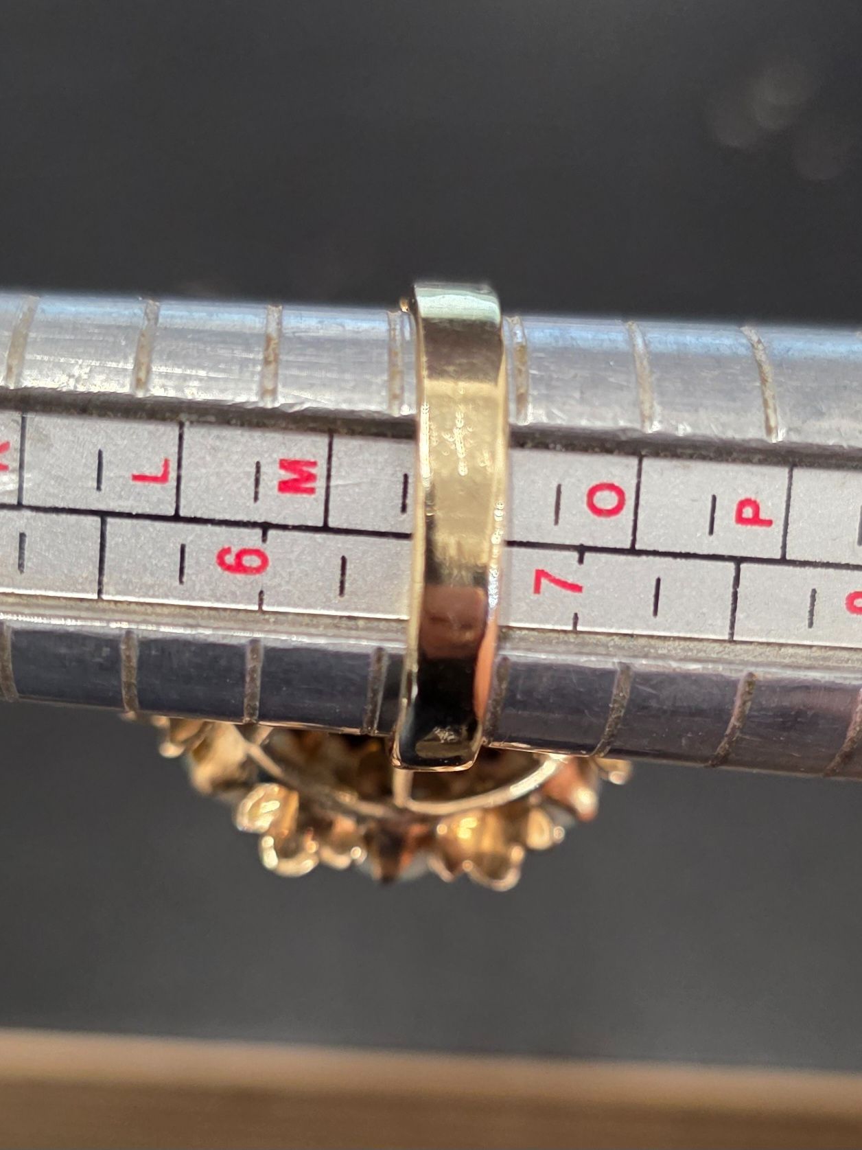 18ct gold ring with 17 opals