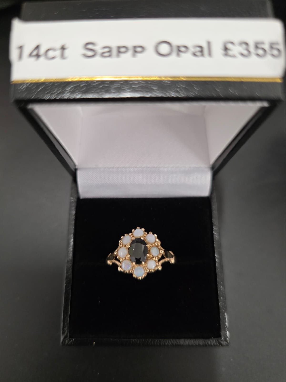 Sapphire and Opal Ring