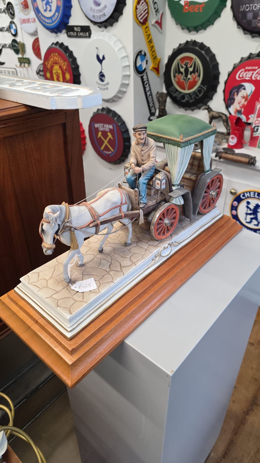 Capodimonte Porcelain coach and horses