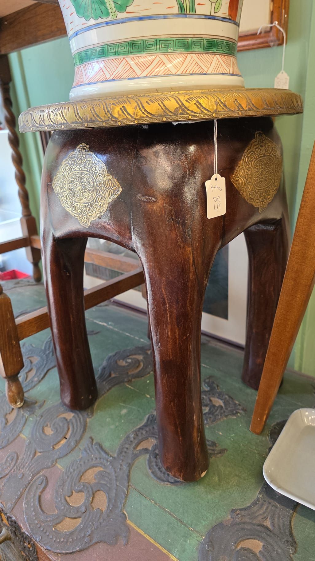 Oriental Wooden  Elephant Stool